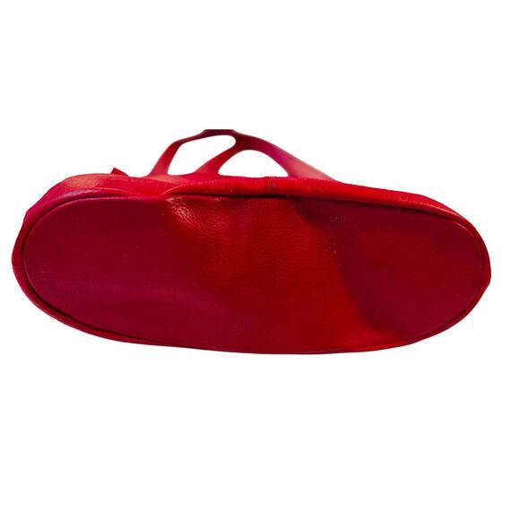 St. John’s Bay Red Leather Shoulder Bag Horsebit Buckle Hobo Satchel Vintage Y2K - Picture 5 of 10